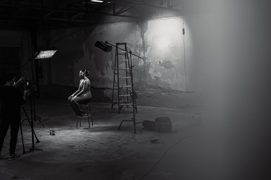 Brand film on set